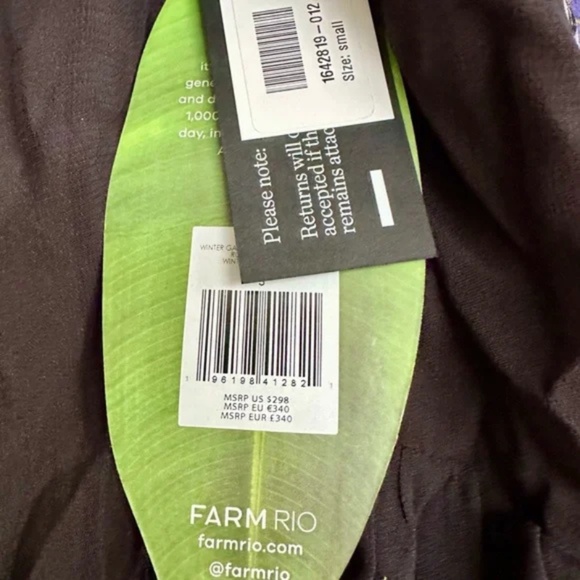 NWT FARM Rio Ruffled Printed Tiered Gown (S) - Picture 4 of 6